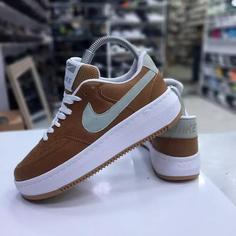 ونس کتونی لژ دار نایک رنگ خردلی Nike Court Vision Alta