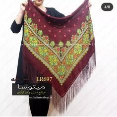 روسری ایتالیایی طرح ترمه زرشکی