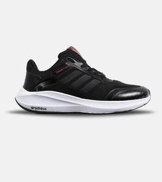 کفش کتانی بزرگ پا مشکی هولوگرامی ADIDAS cloud foam مدل 6497