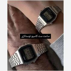 ساعت ست کاسیو نوستالژی نمایشگر تاریخ چراغ دار با ارسال رایگان و جعبه  Casio