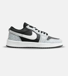 کفش کتانی مردانه و زنانه مشکی طوسی NIKE jordan 1 مدل 6518