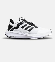 کفش کتانی مردانه و زنانه سفید مشکی ADIDAS CLOUD Foam مدل 6501