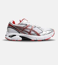 کفش کتانی مردانه سفید نقره ای قرمز ASICS GT 2160 مدل 6513