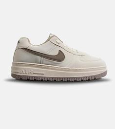 کفش کتانی مردانه و زنانه کرم قهوه ای نایک NIKE AIR FORCE مدل 6401