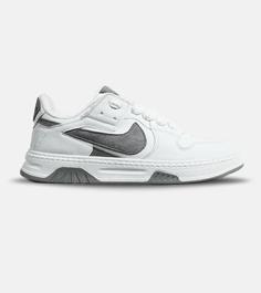 کفش کتانی بزرگ پا سفید طوسی NIKE AIR FORCE مدل 6422