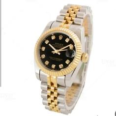 ساعت زنانه رولکس Rolex اصل موتور ژاپن صفحه مشکی