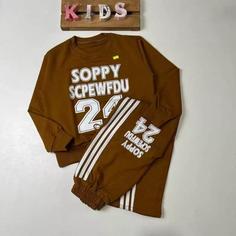 کراپ شلوار بگ  دخترانه طرح 24 soppy - 60, دارچینی