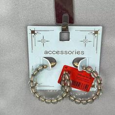 گوشواره کریستالی شفاف  برند Accessories 