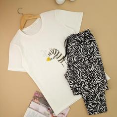 ست راحتی تیشرت شلوار Zebra