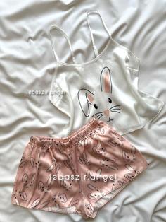 ست تاپ و شلوارک ساتن خرگوشی🐰