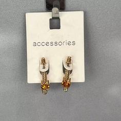 گوشواره حلقه ای نگین رنگی از برند Accessories 