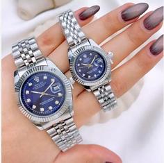 ست زنانه مردانه ساعت مچی بند استیل رولکس دیت جاست Rolex Date just