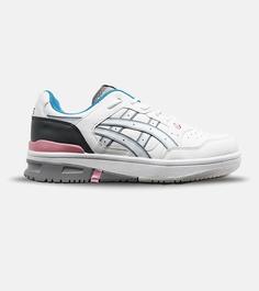 کفش کتانی مردانه سفید آبی ASICS TIGER RUNNER II مدل 6690