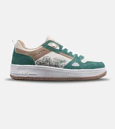 کفش کتانی مردانه کرم سبز NIKE AirForce Draw مدل 6709