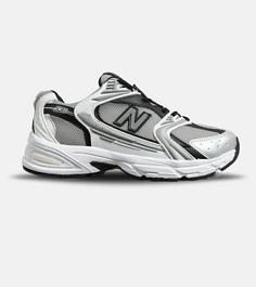 کفش کتانی مردانه و زنانه سفید طوسی مشکی NEW BALANCE 530 مدل 6642