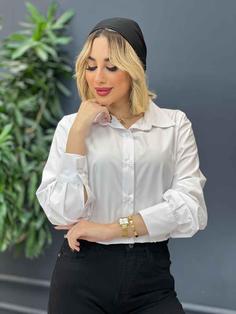 شومیز ساده سفید کد 4328