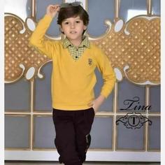 بلوز دو یقه مجلسی پسرانه 