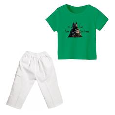 ست تی شرت و شلوارک پسرانه مدل بتمن کد ۳۷ رنگ سبز