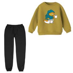 ست سویشرت و شلوار مدل گارفیلد کد 22 رنگ کرم