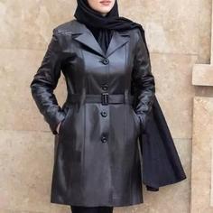 پالتو چرم زنانه کوتاه لاکچری سفارشی دوز 
