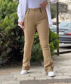 شلوار زنانه کتان شش دکمه