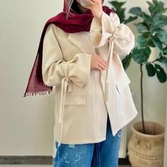 مانتو دخترانه و زنانه عروسکی آستین پاپیون 