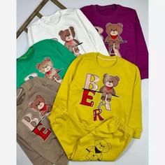 بلوزشلوار بچگانه سایز35،جنس دورس پنبه، طرح خرس bear