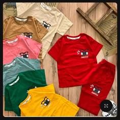 لباس بچگانه تی شرت شلوارک قورباغه عینکی 40 و 45