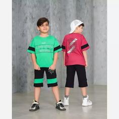 تیشرت شلوارک اسپرت دخترانه و پسرانه سایز 50-55 مناسب 4 تا 9 سال پنبه تیپ لاکرا بسیار با کیفیت در 4 رنگ شاد 