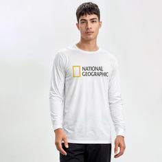تیشرت آستین بلند مردانه مدل NATIONAL GEOGRAPHIC کد J02 رنگ سفید