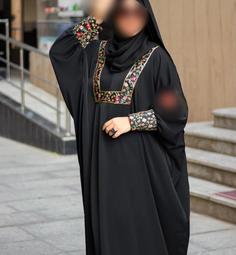 مانتو زنانه عبایی گلدوزی شده