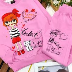 ست بلوز شلوار دختر و گربه