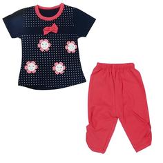 بلوز و ساق دخترانه طرح گل آفتاب گردان