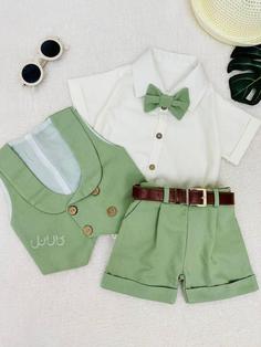 ست پسرانه جلیقه و شلوارک طرح ژیوان