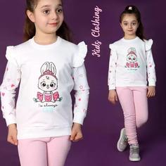 بلوز سفید تک دخترانه  طرح خرگوش سایز 35 تا 50 مناسب 6 ماه تا 7 سال