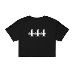 کراپ‌ تی‌شرت آستین کوتاه زنانه مدل CM37 مشکی طرح 444