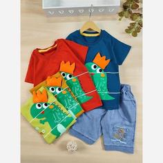 تیشرت شلوارک جین  پسرانه جنس پنبه سایز 35