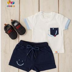  تیشرت و شلوارک پسرانه ابوکو (وان بای وان) طرح کیان سایز 3ماه تا 3سال