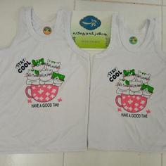 زیرپوش رکابی دخترانه(پک 3 عددی) در سه سایز  4ـ5ـ6  از سن سه تا هشت سا ل نسبت به جثه بچه 