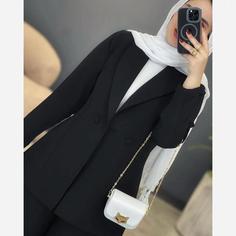 ست کت و شلوار زنانه بهاری مدل رانا جنس مازراتی دوسایزی