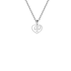 گردنبند هایکا طرح‌ قلب و حرف P مدل s.ha2-772