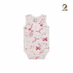 رکابی زیر دکمه دار نوزاد طرح گل رز برند بیبی دی baby day