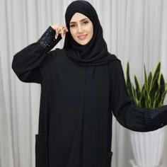 مانتو عبایی جیب دار غنچه (پس کرایه)