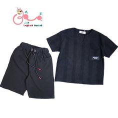 ست تیشرت و شلوارک پفکی پسرانه