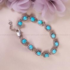 دستبند فیروزه زنانه کد 5219