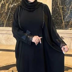 مانتو عبایی آستین پاپیون جنس الیزه درجه 1 