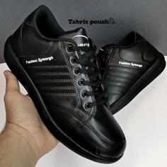 کفش تبریز طبی مردانه مدل سپهر ضد آب کف دور دوخت رنگ تمام مشکی سایز 43 44 