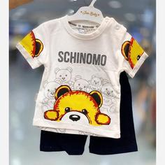 ست تیشرت شلوارک اسپرت دختر پسری نخ پنبه اعلا (بدو تولو تا 18 ماه)