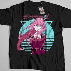 تیشرت Darling in the Franxx طرح Blue Cyan کد 102