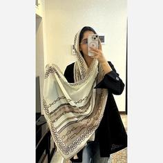 شال مجلسی ترند رنگ کرم نسکافه 